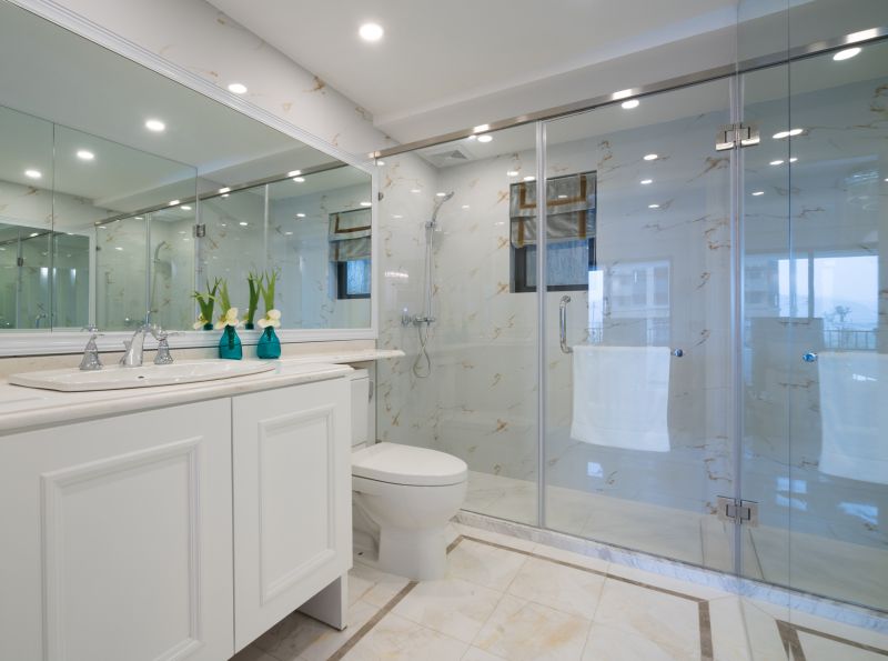Shower with Sliding Glass Doors